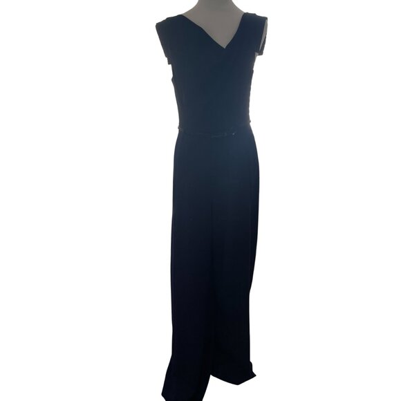 Black Halo Jackie O Jumpsuit Color Navy Size 6 - Picture 1 of 13